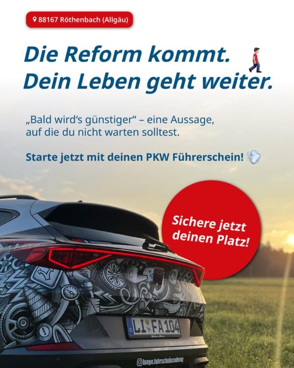 Die Reform kommt – aber dein Leben wartet nicht. 🚀 „Bald wird’s günstiger“ klingt gut……